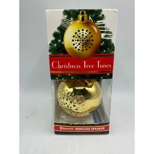 Christmas Tree Tunes Wireless Christmas Ornament Speaker Bluetooth GOLD Ball